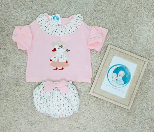 Conjunto Bebe niña "Colección Pato bambula"